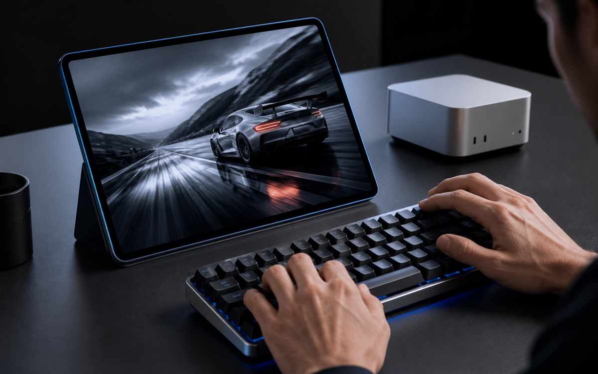 Gaming and entertainment tablet setup